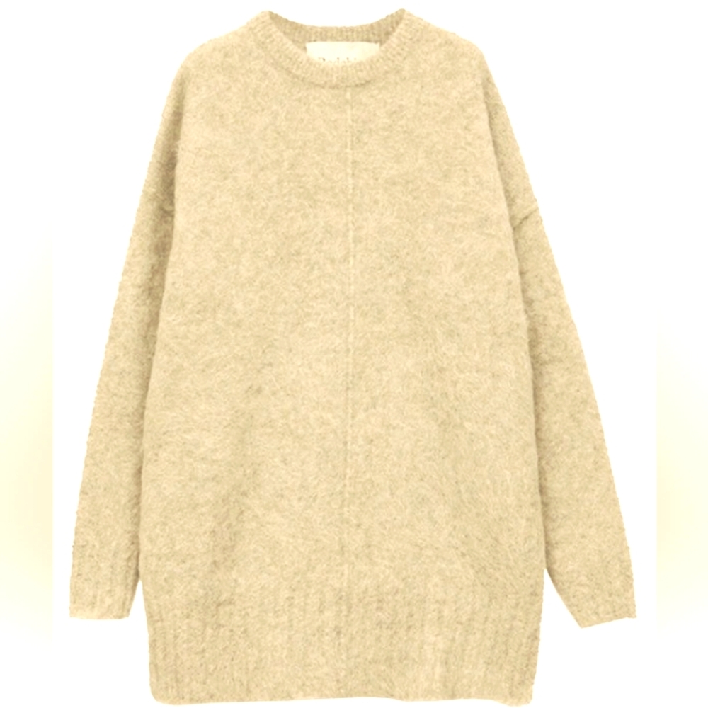 Rodebjer Mirembe Longline Alpaca-Blend Sweater – Natural Beige – Size M